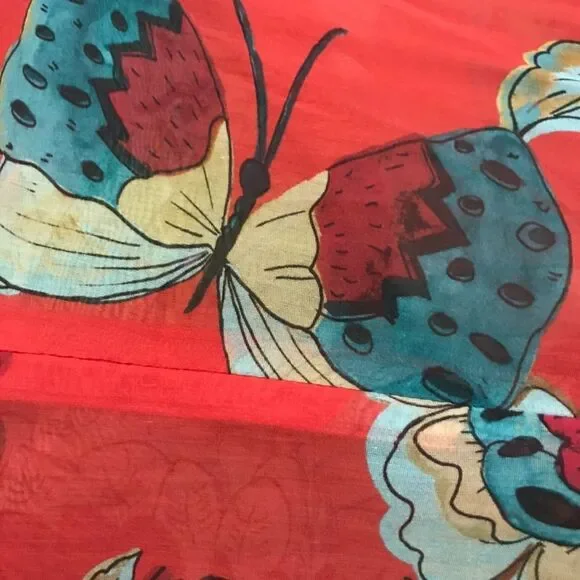 NWOT red Valentino bird of paradise forest dress